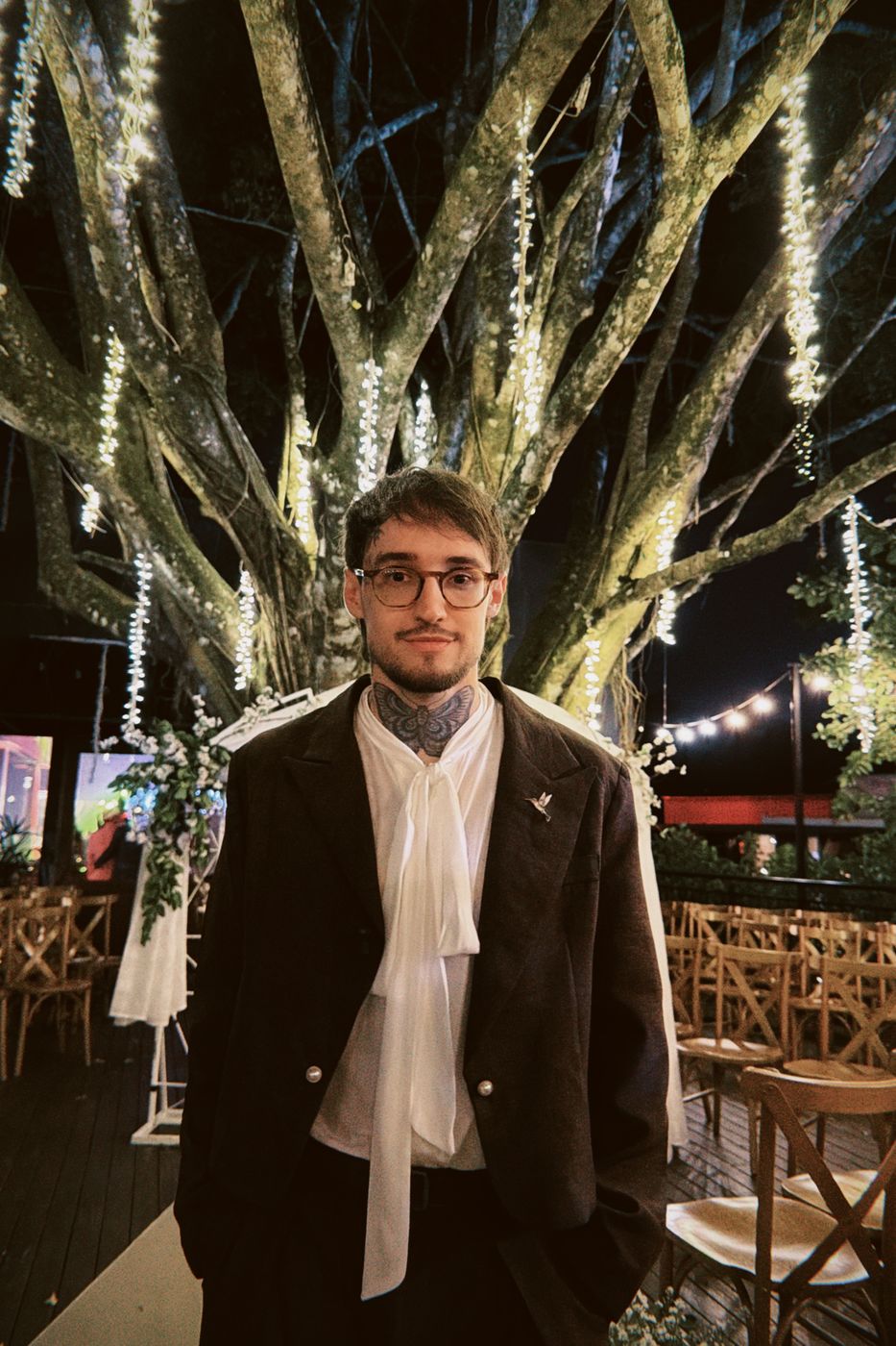 Rafa em evento noturno